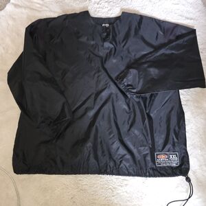 Easton Black Windbreaker Pullover Cinched Waist. Size XXL